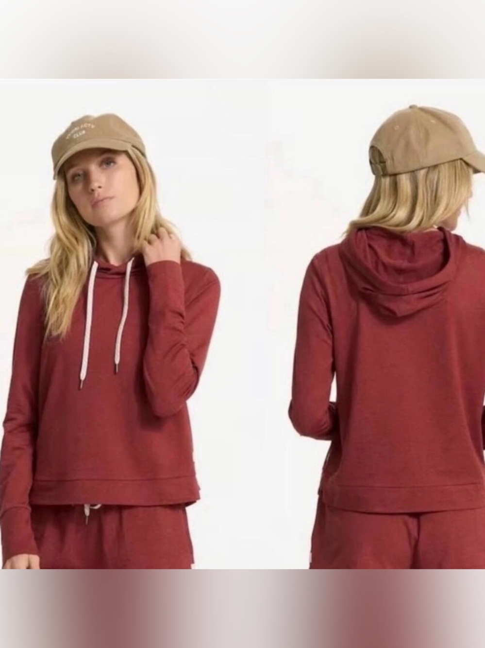 Vuori | Halo Essential Hoodie dream knit long sleeve Womens size XS currant fall